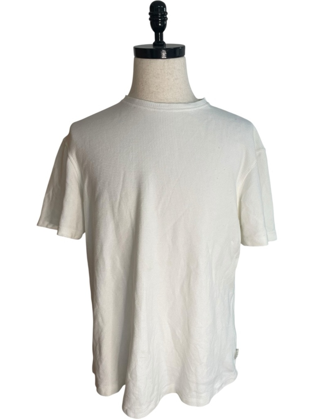 Zara Man Basic Jacquard Tee T-Shirt White